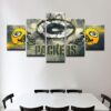 Green Bay Packers Helmet - Sport 5 Panel Canvas Art Wall Decor