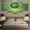Green Bay Packers Logo Rugby - Sport 5 Panel Canvas Art Wall Decor