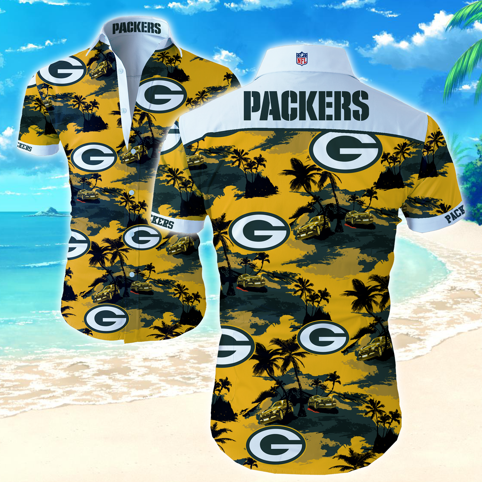 Green Bay Packers Nfl Hawaiian Shirt Summer Button Up Green Bay Packers Nfl Hawaiian Shirt Summer Button Up