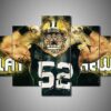 Green Bay Packers - Clay Matthews - Sport 5 Panel Canvas Art Wall Decor