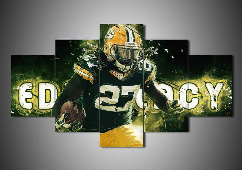 Green Bay Packers - Eddie Lacy - Sport 5 Panel Canvas Art Wall Decor Green Bay Packers - Eddie Lacy - Sport 5 Panel Canvas Art Wall Decor