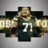 Green Bay Packers - Josh Sitton - Sport 5 Panel Canvas Art Wall Decor