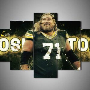 Green Bay Packers - Josh Sitton - Sport 5 Panel Canvas Art Wall Decor