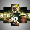 Green Bay Packers - Randall Cobb - Sport 5 Panel Canvas Art Wall Decor