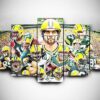 Green Bay Packers - Sport 5 Panel Canvas Art Wall Decor