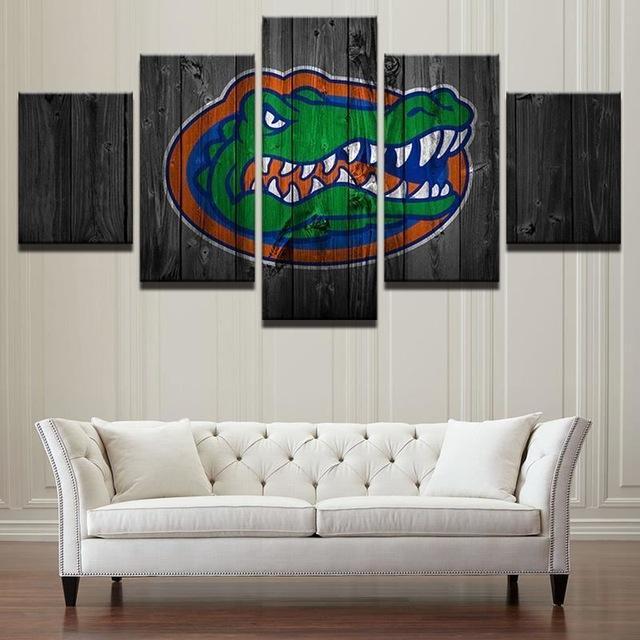 Green Florida Gators - Sport 5 Panel Canvas Art Wall Decor Green Florida Gators - Sport 5 Panel Canvas Art Wall Decor