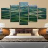 Green Mountain Natural - Nature 5 Panel Canvas Art Wall Decor