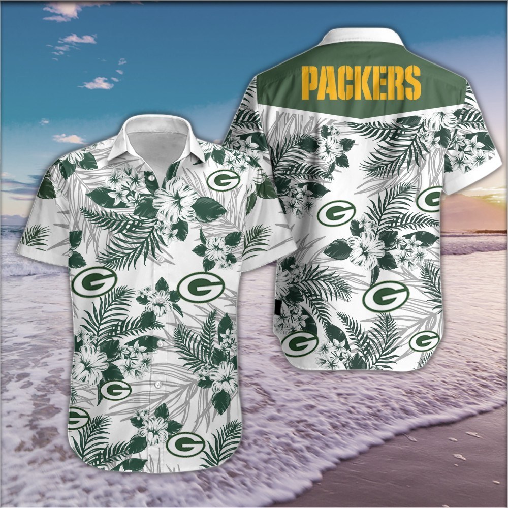 Green Packers Hawaiian Shirt Summer Button Up Green Packers Hawaiian Shirt Summer Button Up