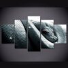 Grey Snake - Animal 5 Panel Canvas Art Wall Decor