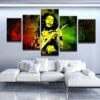 Grooving Bob Marley - Music 5 Panel Canvas Art Wall Decor