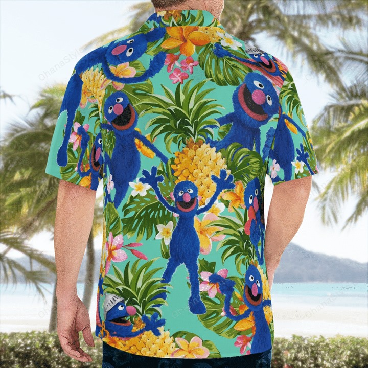 Grover Muppets Tropical Hawaiian Shirt Grover Muppets Tropical Hawaiian Shirt