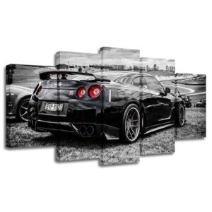 Gtr Sports Car Track Christmas - Automative 5 Panel Canvas Art Wall Decor