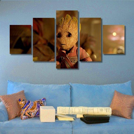 Guardians Of The Galaxy - Movie 5 Panel Canvas Art Wall Decor Guardians Of The Galaxy - Movie 5 Panel Canvas Art Wall Decor