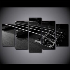 Guirar Musical Instruments - Music 5 Panel Canvas Art Wall Decor