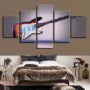 Guitar 2 - Music 5 Panel Canvas Art Wall Decor