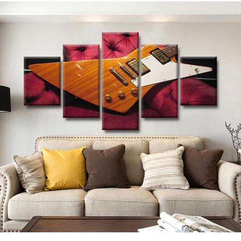 Guitar Explorer - Music 5 Panel Canvas Art Wall Decor Guitar Explorer - Music 5 Panel Canvas Art Wall Decor