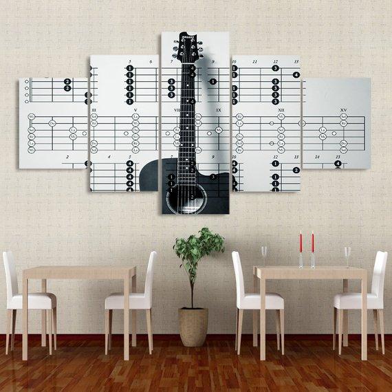 Guitar Lover Gift - Music 5 Panel Canvas Art Wall Decor Guitar Lover Gift - Music 5 Panel Canvas Art Wall Decor