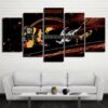 Guitar Music Instrument - Music 5 Panel Canvas Art Wall Decor