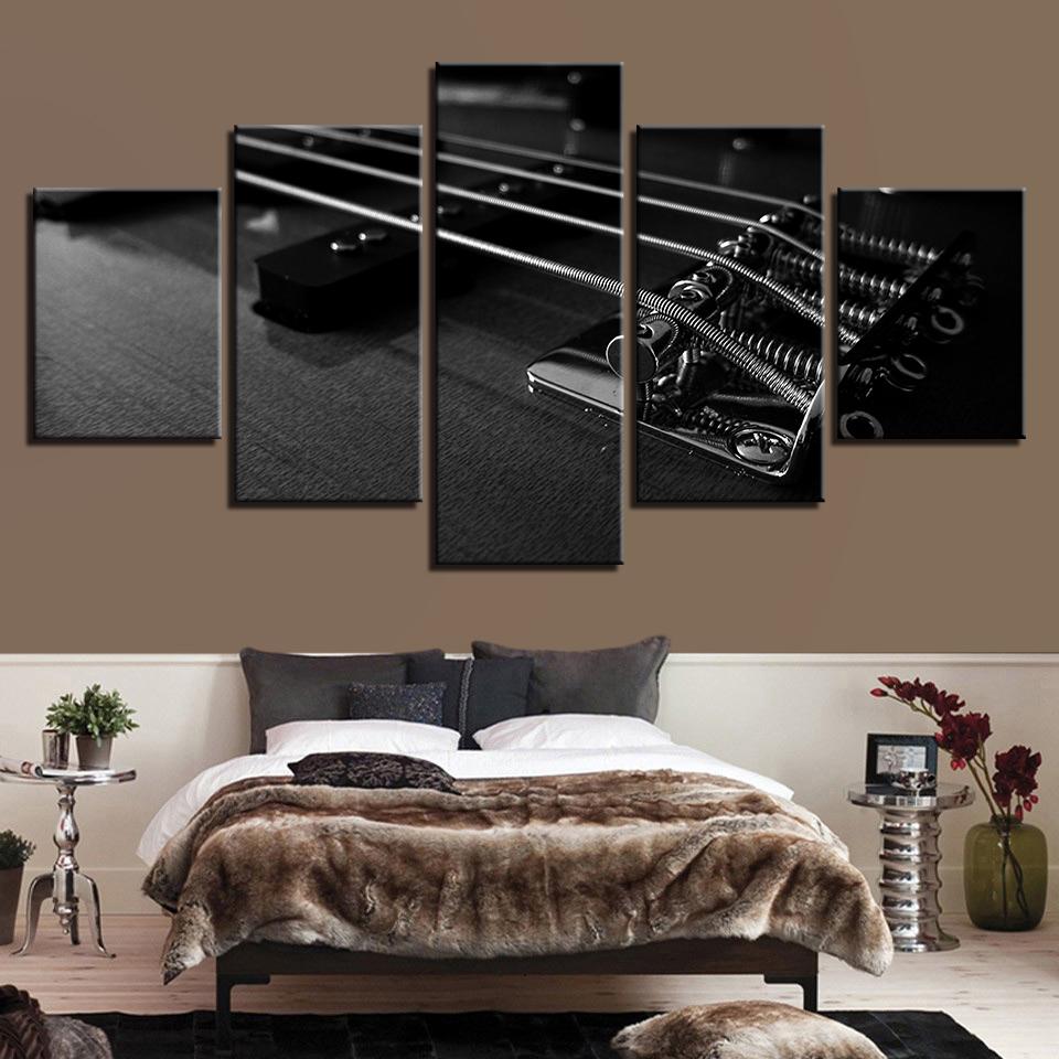 Guitar Musical Instruments - Music 5 Panel Canvas Art Wall Decor Guitar Musical Instruments - Music 5 Panel Canvas Art Wall Decor