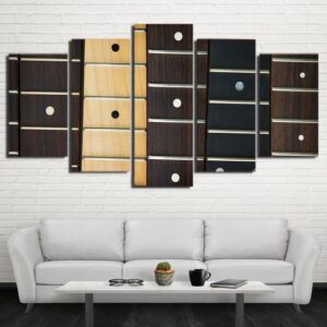 Guitar Necks - Music 5 Panel Canvas Art Wall Decor