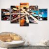 Guitars Stock - Music 5 Panel Canvas Art Wall Decor