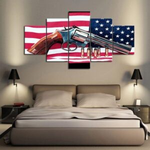 Gun Rights - Army 5 Panel Canvas Art Wall Decor