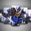 Gundam Build Fighters - Movie 5 Panel Canvas Art Wall Decor