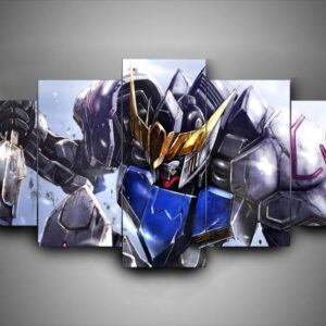 Gundam Build Fighters - Movie 5 Panel Canvas Art Wall Decor
