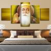 Guru Nanak 01 - Religion 5 Panel Canvas Art Wall Decor