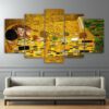 Gustav Klimt - Abstract 5 Panel Canvas Art Wall Decor