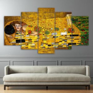 Gustav Klimt - Abstract 5 Panel Canvas Art Wall Decor