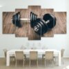 Gym Weight Training 2 - Sport 5 Panel Canvas Art Wall Decor