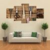Hairdressing Accessories - Beauty Salon 5 Panel Canvas Art Wall Decor