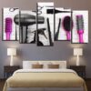 Hairdressing Tools Barbershop - Beauty Salon 5 Panel Canvas Art Wall Decor