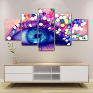 Hairdressing salon 02 - Abstract 5 Panel Canvas Art Wall Decor
