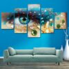 Hairdressing salon 03 - Abstract 5 Panel Canvas Art Wall Decor