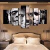 Halloween Faces Of Terror Horror - Movie 5 Panel Canvas Art Wall Decor