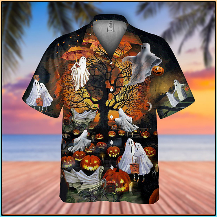 Halloween Ghost Pumpkins Hawaiian Shirt Halloween Ghost Pumpkins Hawaiian Shirt