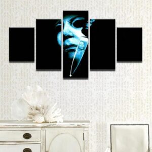 Halloween Horror Movie Michael Myers - Movie 5 Panel Canvas Art Wall Decor