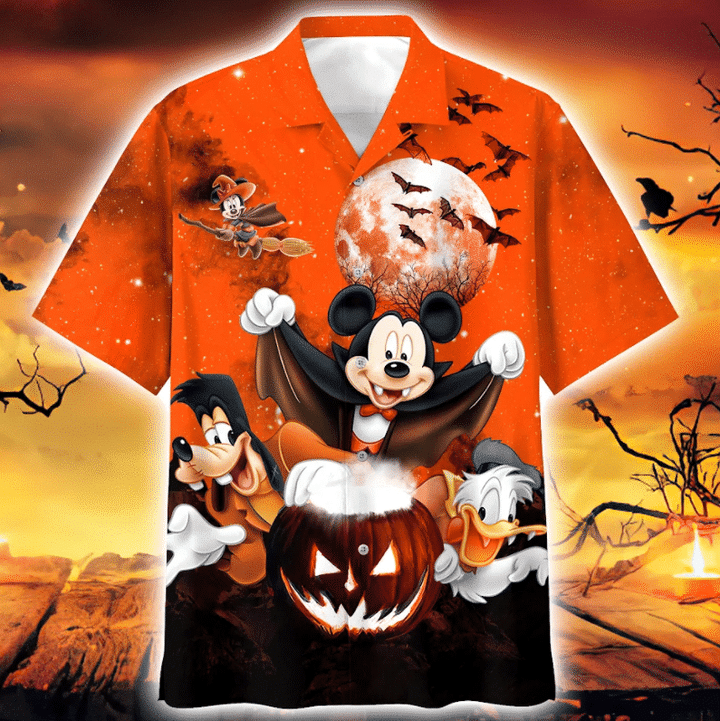 Halloween Mickey Mouse Hawaiian Shirt Halloween Mickey Mouse Hawaiian Shirt