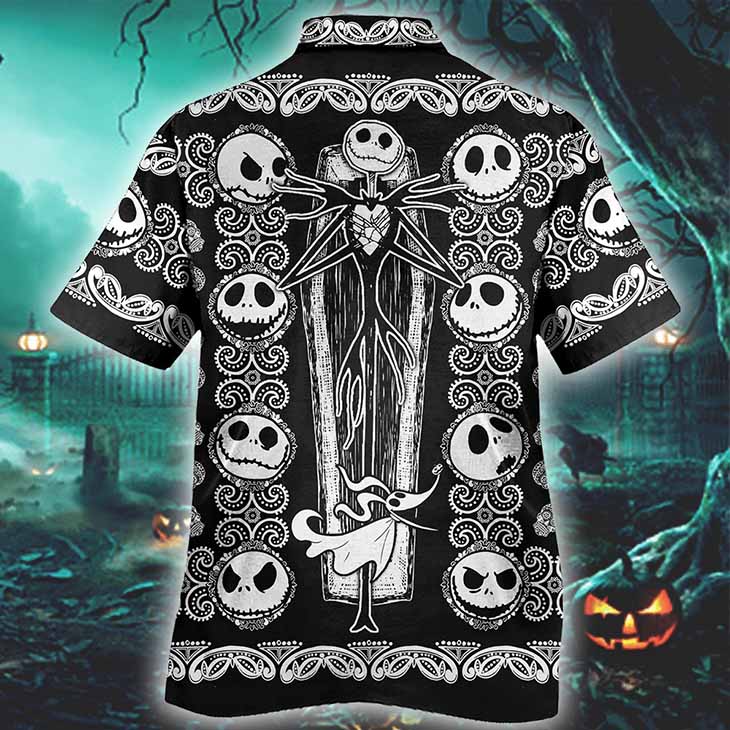 Halloween Pumpkin Jack Skellington Hawaiian Shirt Halloween Pumpkin Jack Skellington Hawaiian Shirt