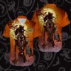 Halloween Sunset Skeleton Jack Daniel’S Hawaiian Shirt