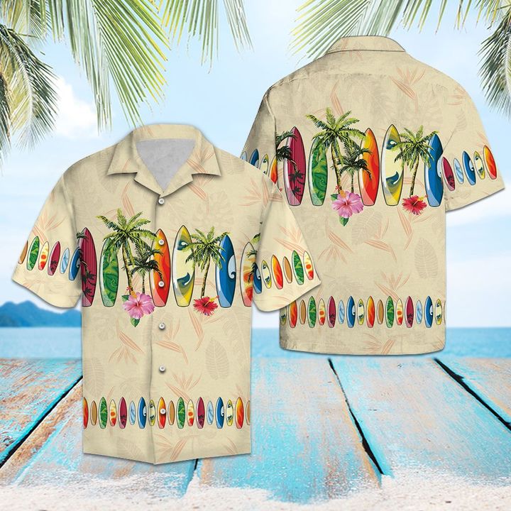 Hangover Surfboard Hawaiian Shirt Summer Button Up Hangover Surfboard Hawaiian Shirt Summer Button Up