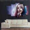 Harley Quinn “Lip Action” - Dc 5 Panel Canvas Art Wall Decor