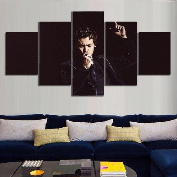 Harry Edward Styles - Famous Person 5 Panel Canvas Art Wall Decor Harry Edward Styles - Famous Person 5 Panel Canvas Art Wall Decor