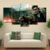 Harry Potter Battle Of Hogwarts - Movie 5 Panel Canvas Art Wall Decor