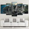 Harry Potter Hogwarts Castle 2 Movie - 5 Panel Canvas Art Wall Decor