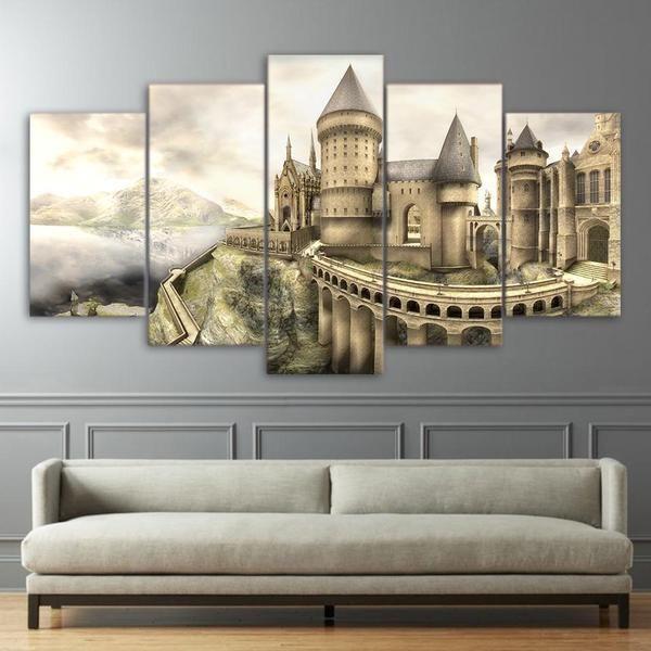 Harry Potter Hogwarts Castle - Movie 5 Panel Canvas Art Wall Decor Harry Potter Hogwarts Castle - Movie 5 Panel Canvas Art Wall Decor
