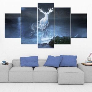 Harry Potter Stag Patronus - Movie 5 Panel Canvas Art Wall Decor
