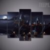 Harry Potter’S Hogwarts School Of Witchcraft And Wizardry - Movie 5 Panel Canvas Art Wall Decor